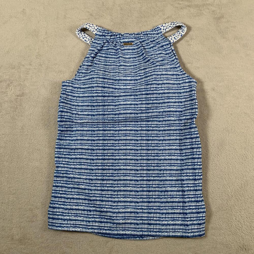 Cabana Life Charleston Tankini‎ Top Womens XS Blue White Embroidered Swim 50+ UV - Picture 9 of 11